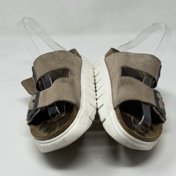 Birkenstock Papillio Arizona Sandals Womens 7 EU 38 Narrow Brown Platform Shoes - Picture 9 of 16